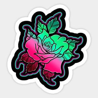 colorful gradient blend rose Sticker